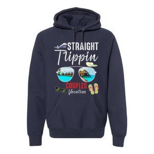 Straight Trippin Couples Trip 2024 Beach Summer Vacation Premium Hoodie