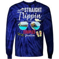 Straight Trippin Couples Trip 2024 Beach Summer Vacation Tie-Dye Long Sleeve Shirt