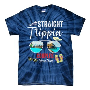 Straight Trippin Couples Trip 2024 Beach Summer Vacation Tie-Dye T-Shirt