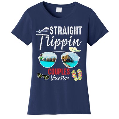 Straight Trippin Couples Trip 2024 Beach Summer Vacation Women's T-Shirt