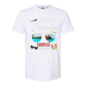 Straight Trippin Couples Trip 2024 Beach Summer Vacation Softstyle CVC T-Shirt