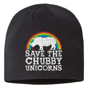 Save The Chubby Unicorns Gift Rhino Conservation Rainbow Sustainable Beanie