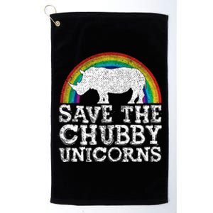 Save The Chubby Unicorns Gift Rhino Conservation Rainbow Platinum Collection Golf Towel