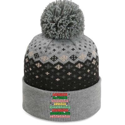 Sped Teacher Christmas Sped Laminate Advocate Caffeinate The Baniff Cuffed Pom Beanie