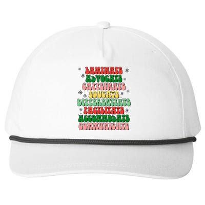 Sped Teacher Christmas Sped Laminate Advocate Caffeinate Snapback Five-Panel Rope Hat