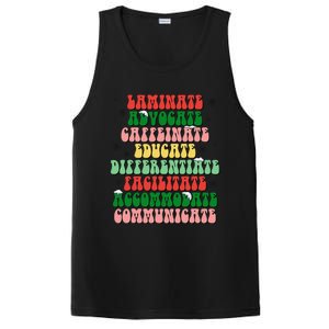 Sped Teacher Christmas Sped Laminate Advocate Caffeinate PosiCharge Competitor Tank