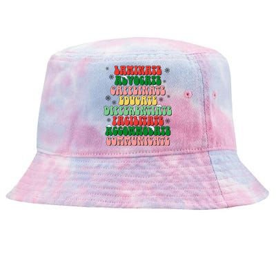 Sped Teacher Christmas Sped Laminate Advocate Caffeinate Tie-Dyed Bucket Hat