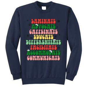 Sped Teacher Christmas Sped Laminate Advocate Caffeinate Sweatshirt