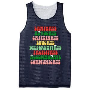 Sped Teacher Christmas Sped Laminate Advocate Caffeinate Mesh Reversible Basketball Jersey Tank