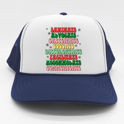 Sped Teacher Christmas Sped Laminate Advocate Caffeinate Trucker Hat