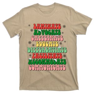 Sped Teacher Christmas Sped Laminate Advocate Caffeinate T-Shirt