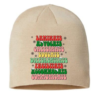 Sped Teacher Christmas Sped Laminate Advocate Caffeinate Sustainable Beanie