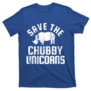 Save The Chubby Unicorns Funny Rhino Rhinoceros Gift T-Shirt