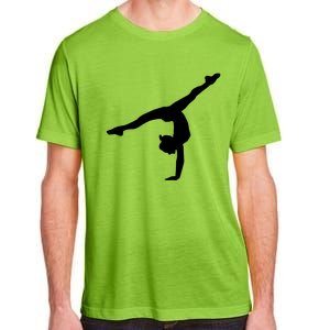 Silhouette Tumbling Cheer Gymnastics Gymnast Acrobatics Fan Gift Adult ChromaSoft Performance T-Shirt