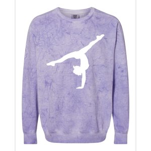 Silhouette Tumbling Cheer Gymnastics Gymnast Acrobatics Fan Gift Colorblast Crewneck Sweatshirt