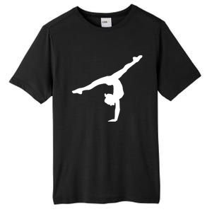 Silhouette Tumbling Cheer Gymnastics Gymnast Acrobatics Fan Gift Tall Fusion ChromaSoft Performance T-Shirt