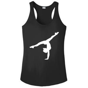 Silhouette Tumbling Cheer Gymnastics Gymnast Acrobatics Fan Gift Ladies PosiCharge Competitor Racerback Tank