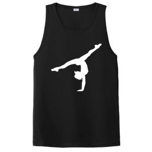 Silhouette Tumbling Cheer Gymnastics Gymnast Acrobatics Fan Gift PosiCharge Competitor Tank