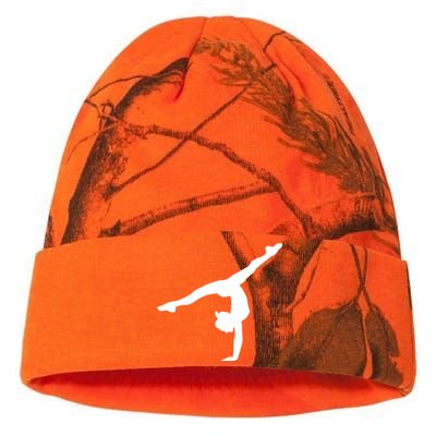 Silhouette Tumbling Cheer Gymnastics Gymnast Acrobatics Fan Gift Kati Licensed 12" Camo Beanie