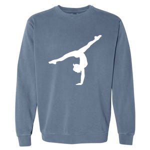 Silhouette Tumbling Cheer Gymnastics Gymnast Acrobatics Fan Gift Garment-Dyed Sweatshirt