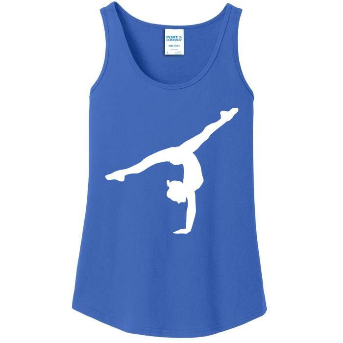 Silhouette Tumbling Cheer Gymnastics Gymnast Acrobatics Fan Gift Ladies Essential Tank