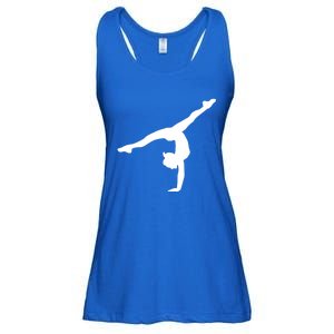 Silhouette Tumbling Cheer Gymnastics Gymnast Acrobatics Fan Gift Ladies Essential Flowy Tank