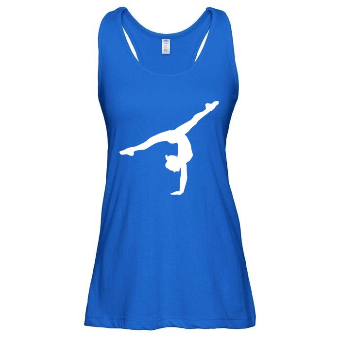 Silhouette Tumbling Cheer Gymnastics Gymnast Acrobatics Fan Gift Ladies Essential Flowy Tank