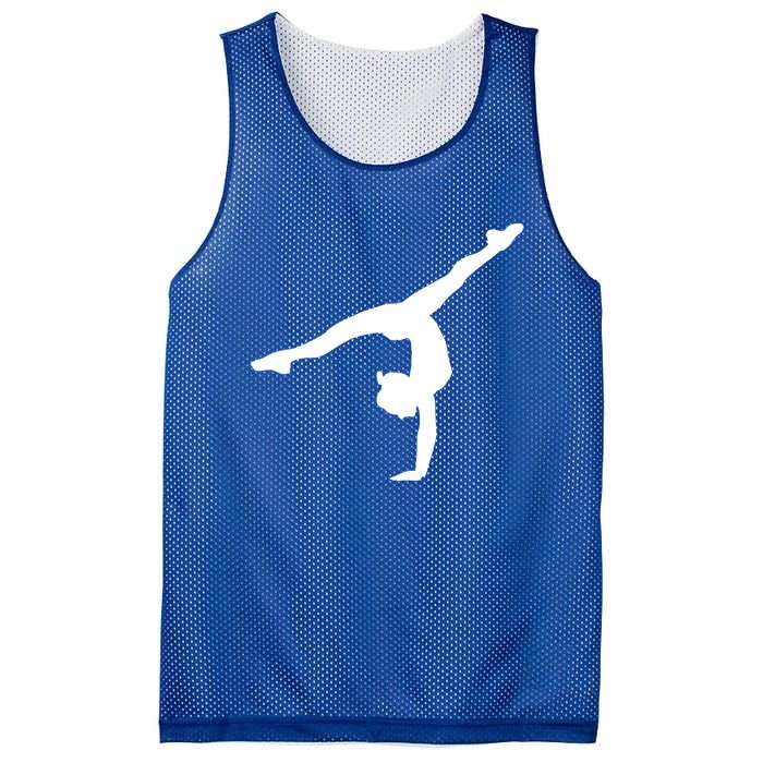 Silhouette Tumbling Cheer Gymnastics Gymnast Acrobatics Fan Gift Mesh Reversible Basketball Jersey Tank