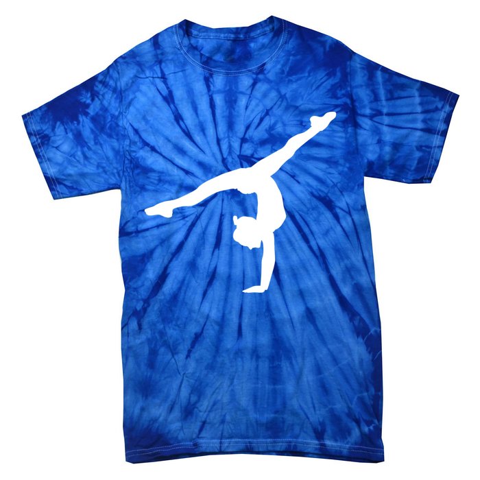 Silhouette Tumbling Cheer Gymnastics Gymnast Acrobatics Fan Gift Tie-Dye T-Shirt