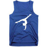 Silhouette Tumbling Cheer Gymnastics Gymnast Acrobatics Fan Gift Tank Top