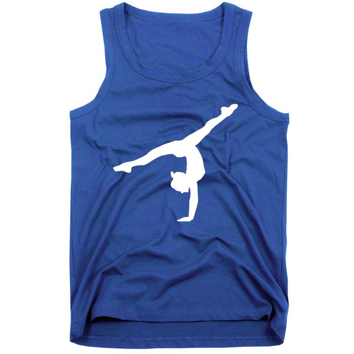 Silhouette Tumbling Cheer Gymnastics Gymnast Acrobatics Fan Gift Tank Top