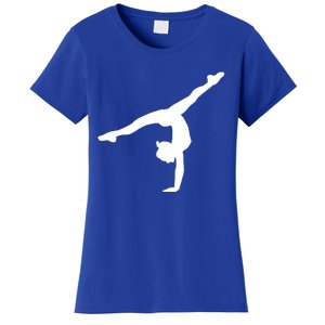 Silhouette Tumbling Cheer Gymnastics Gymnast Acrobatics Fan Gift Women's T-Shirt