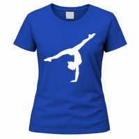 Silhouette Tumbling Cheer Gymnastics Gymnast Acrobatics Fan Gift Women's T-Shirt