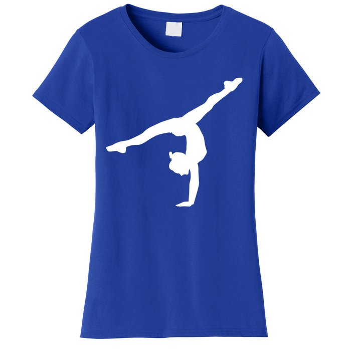 Silhouette Tumbling Cheer Gymnastics Gymnast Acrobatics Fan Gift Women's T-Shirt