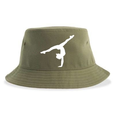 Silhouette Tumbling Cheer Gymnastics Gymnast Acrobatics Fan Gift Sustainable Bucket Hat