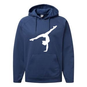 Silhouette Tumbling Cheer Gymnastics Gymnast Acrobatics Fan Gift Performance Fleece Hoodie