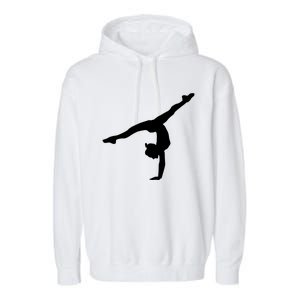 Silhouette Tumbling Cheer Gymnastics Gymnast Acrobatics Fan Gift Garment-Dyed Fleece Hoodie