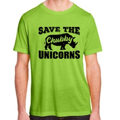 Save The Chubby Unicorns Rhino Lovers Rhinoceros Gift Adult ChromaSoft Performance T-Shirt