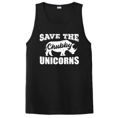 Save The Chubby Unicorns Rhino Lovers Rhinoceros Gift PosiCharge Competitor Tank