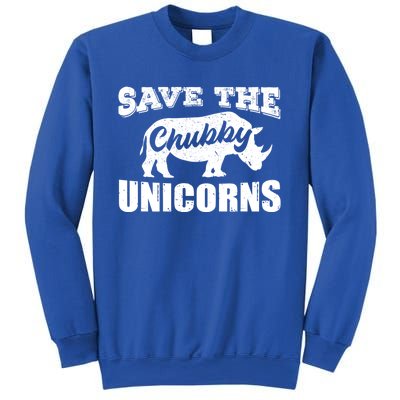 Save The Chubby Unicorns Rhino Lovers Rhinoceros Gift Sweatshirt