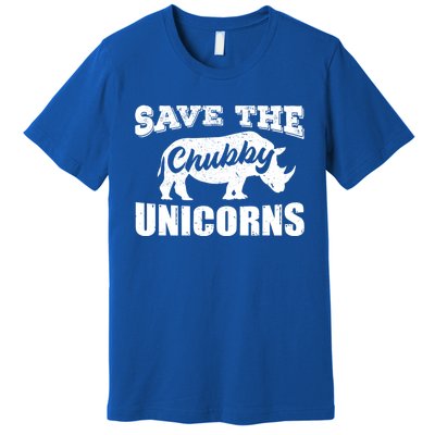 Save The Chubby Unicorns Rhino Lovers Rhinoceros Gift Premium T-Shirt