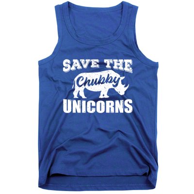 Save The Chubby Unicorns Rhino Lovers Rhinoceros Gift Tank Top