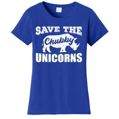 Save The Chubby Unicorns Rhino Lovers Rhinoceros Gift Women's T-Shirt