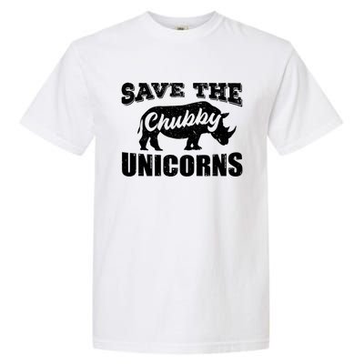 Save The Chubby Unicorns Rhino Lovers Rhinoceros Gift Garment-Dyed Heavyweight T-Shirt