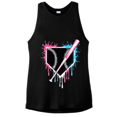 Sport Team Cool B.A.S.E.B.A.L.L Home Plate Drip With Sprinkles Drip Ladies PosiCharge Tri-Blend Wicking Tank