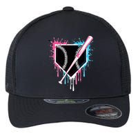 Sport Team Cool B.A.S.E.B.A.L.L Home Plate Drip With Sprinkles Drip Flexfit Unipanel Trucker Cap