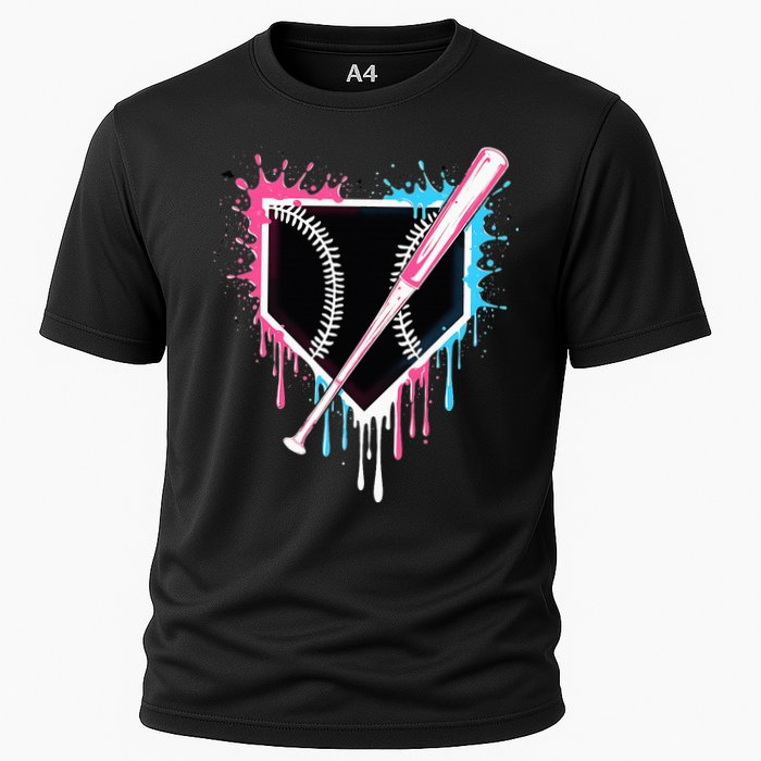 Sport Team Cool B.A.S.E.B.A.L.L Home Plate Drip With Sprinkles Drip Cooling Performance Crew T-Shirt
