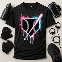 Sport Team Cool B.A.S.E.B.A.L.L Home Plate Drip With Sprinkles Drip Cooling Performance Crew T-Shirt