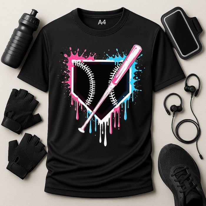 Sport Team Cool B.A.S.E.B.A.L.L Home Plate Drip With Sprinkles Drip Cooling Performance Crew T-Shirt