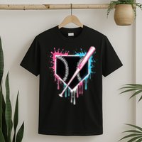 Sport Team Cool B.A.S.E.B.A.L.L Home Plate Drip With Sprinkles Drip T-Shirt